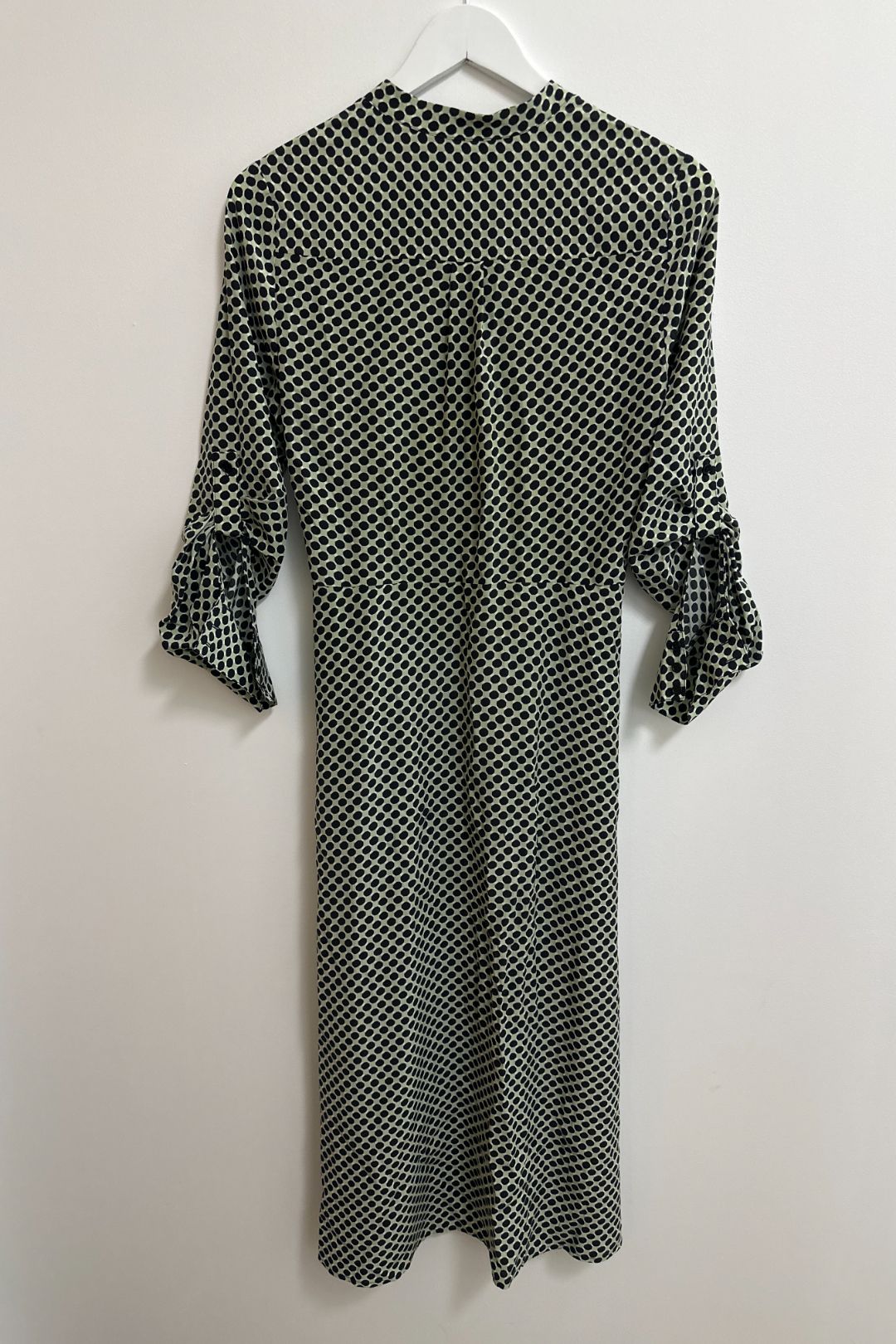 David Lawrence Green Polka Dot Midi Dress