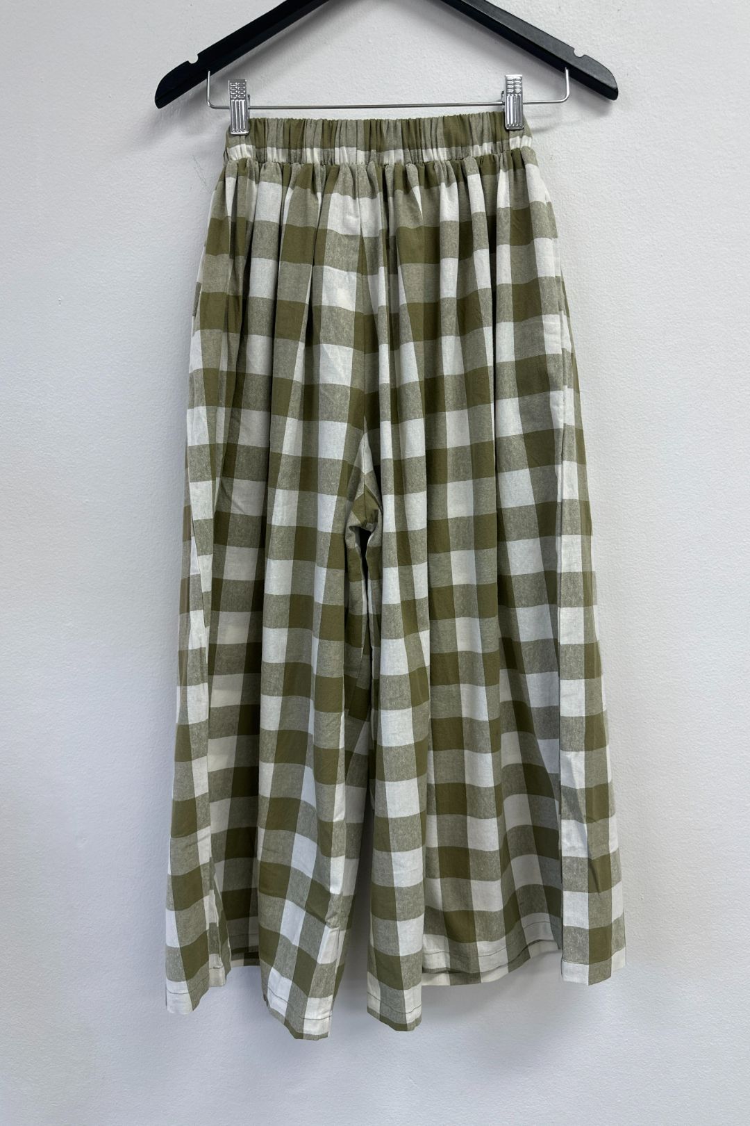 Buy Green Gingham Print Eddie Culottes | La Boheme Girls | GlamCorner