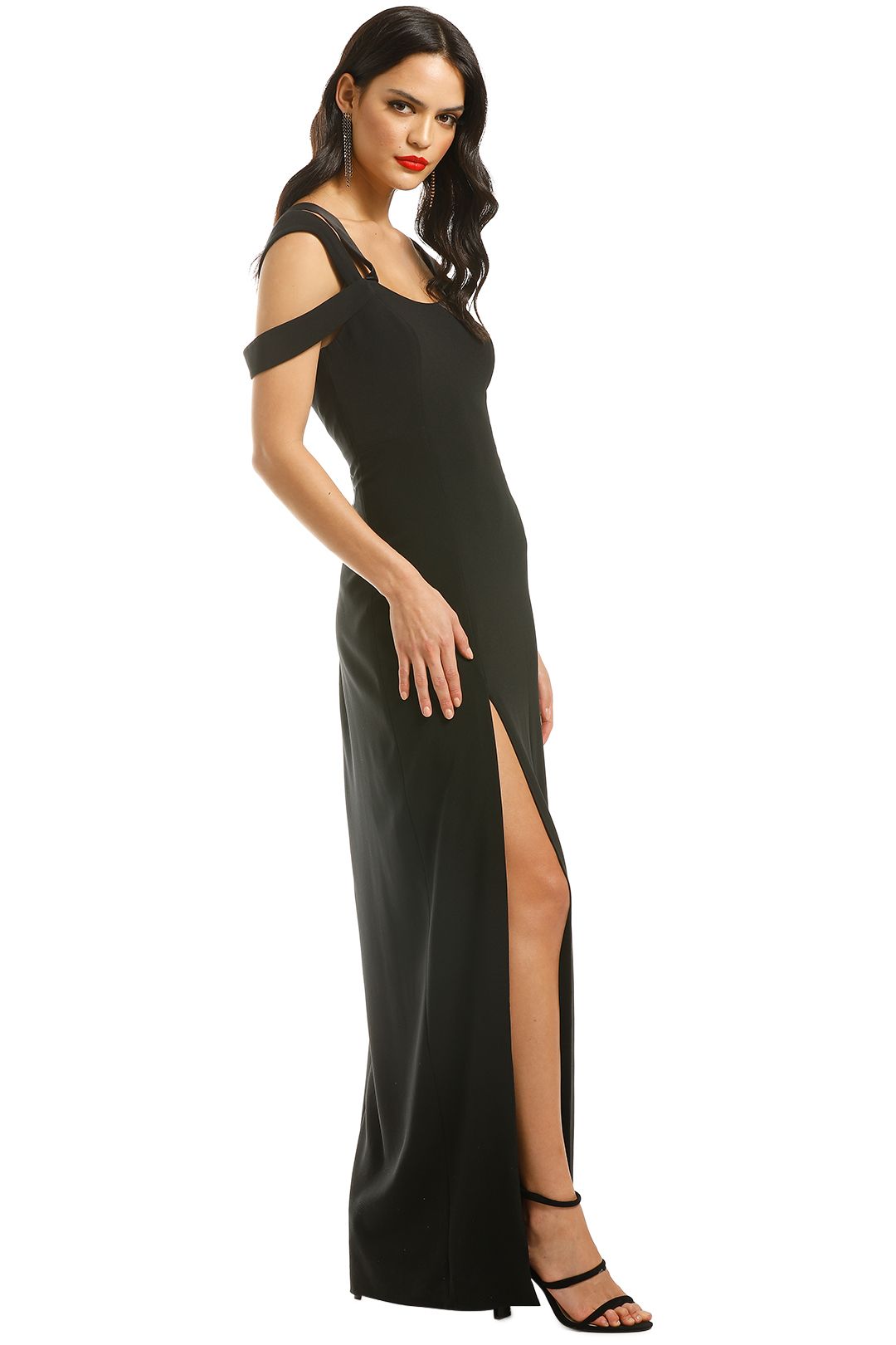 cold shoulder fitted dress