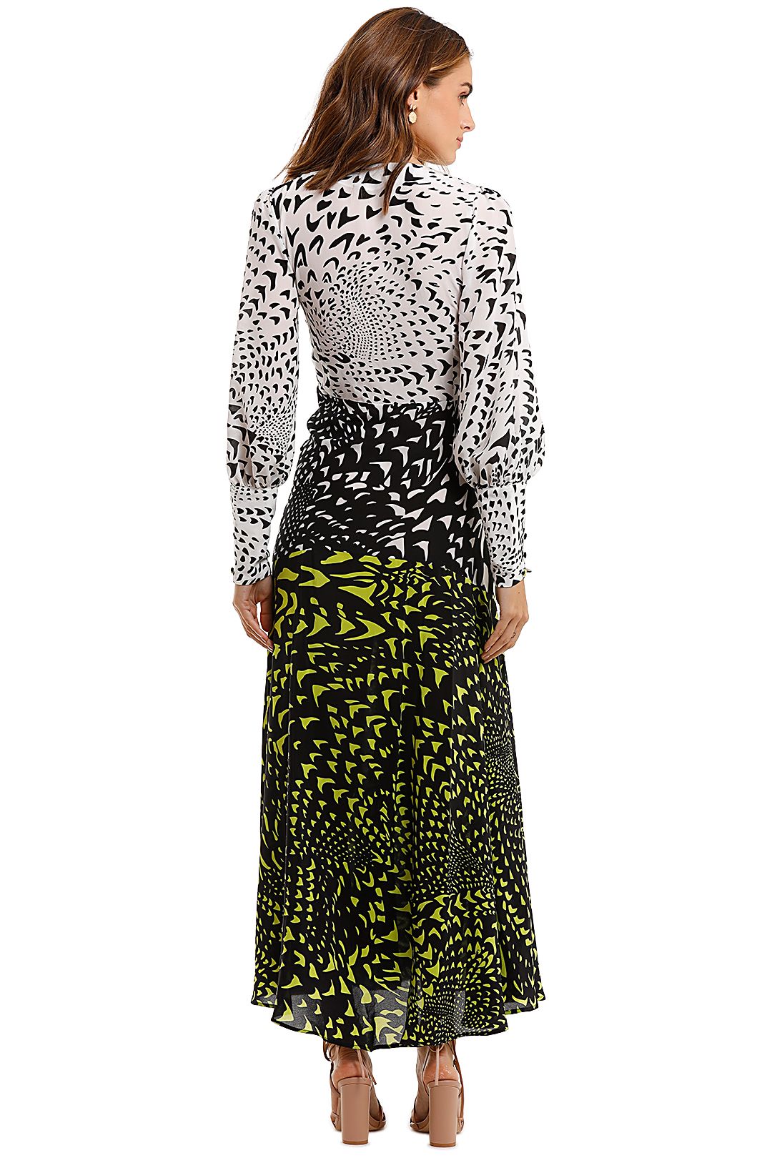 Hayley Menzies Midaxi Wings Printed Dress Long Sleeve