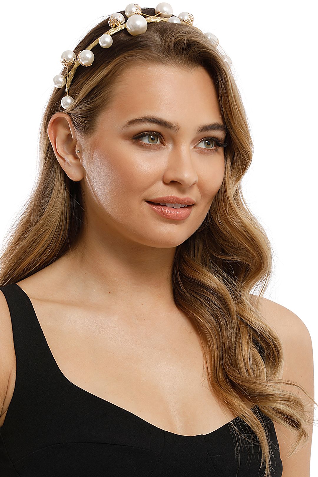 Heather McDowall - Annabelle Headpiece - Gold Pearl - Product