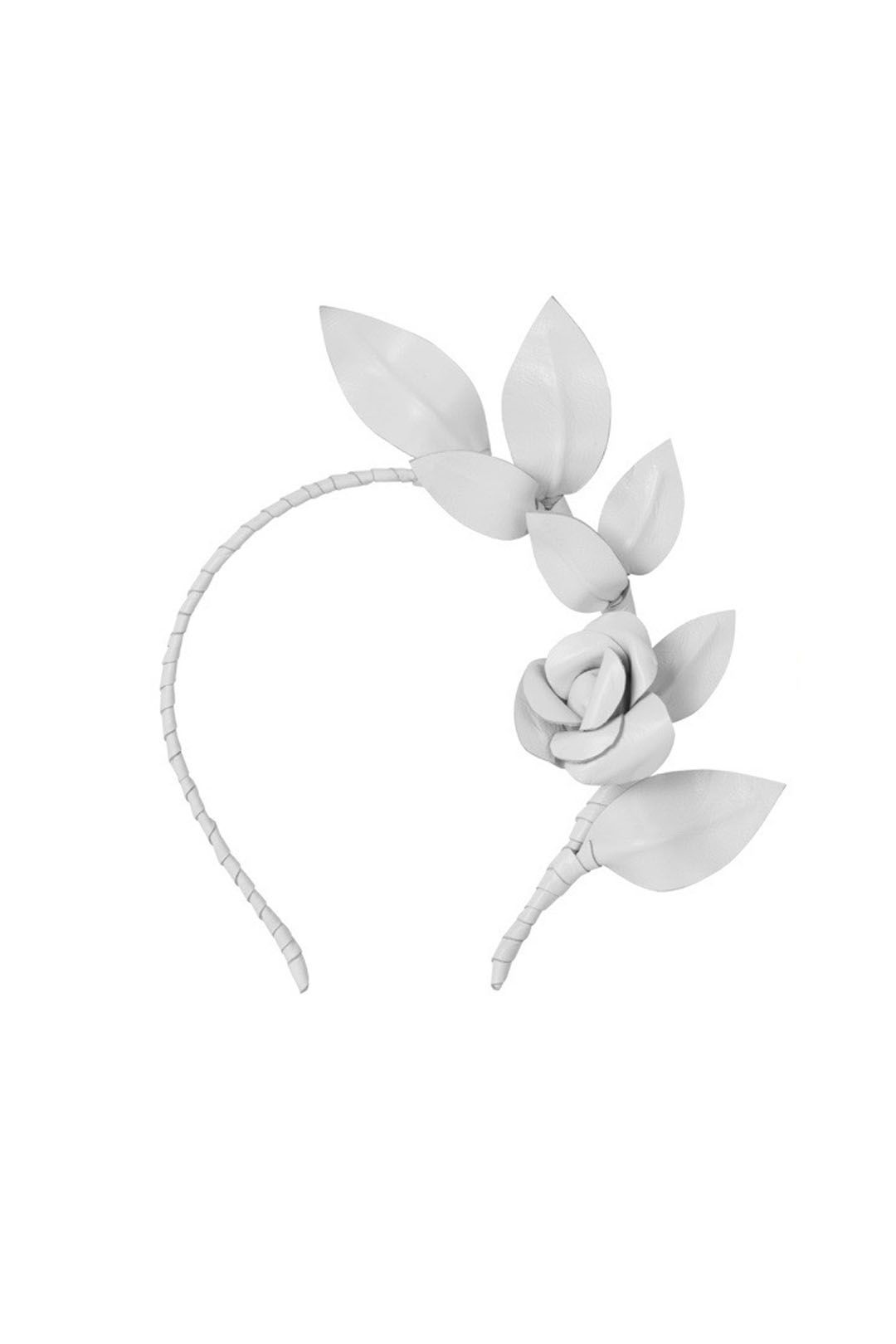 Heather McDowall - Olive Fascinator - White - Front