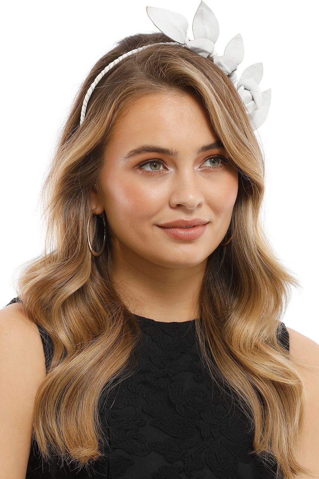 Heather McDowall - Olive Fascinator - White - Front