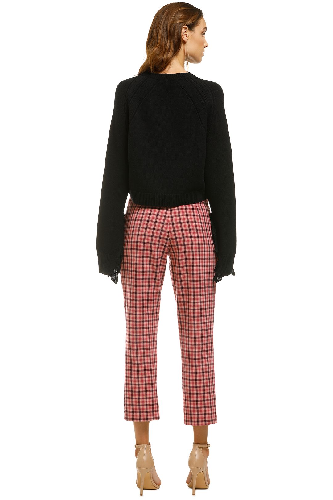 Helmut-Lang-Cropped-Ruffle-Trimmed-Wool-and-Cashmere-Blend-Sweater-Black-Back