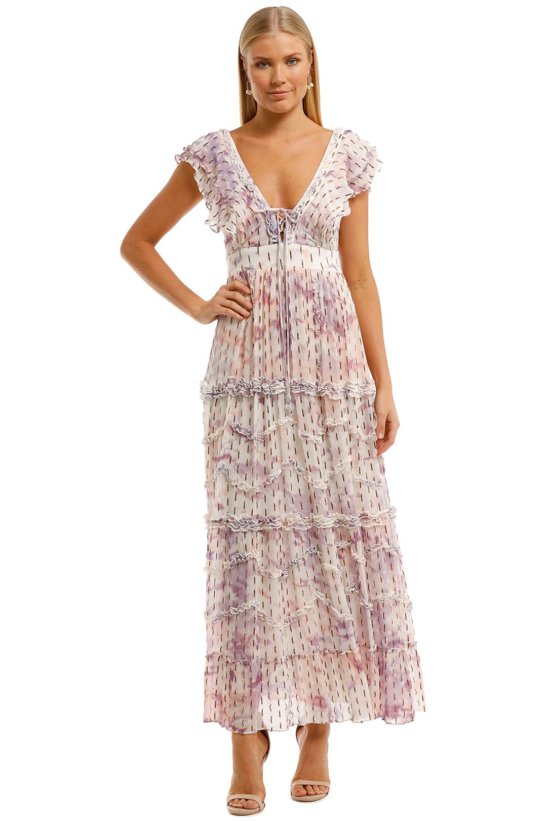 Hemant-Nandita-Vivir-Long-Midi-Dress-Print-Front