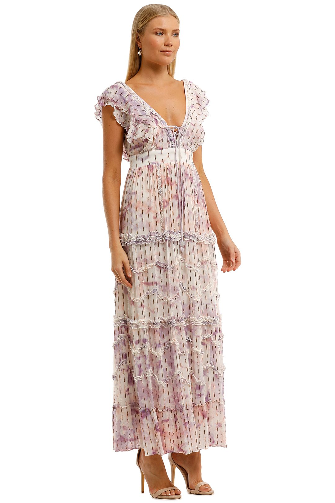 Vivir Long Midi Dress by Hemant & Nandita for Hire | GlamCorner