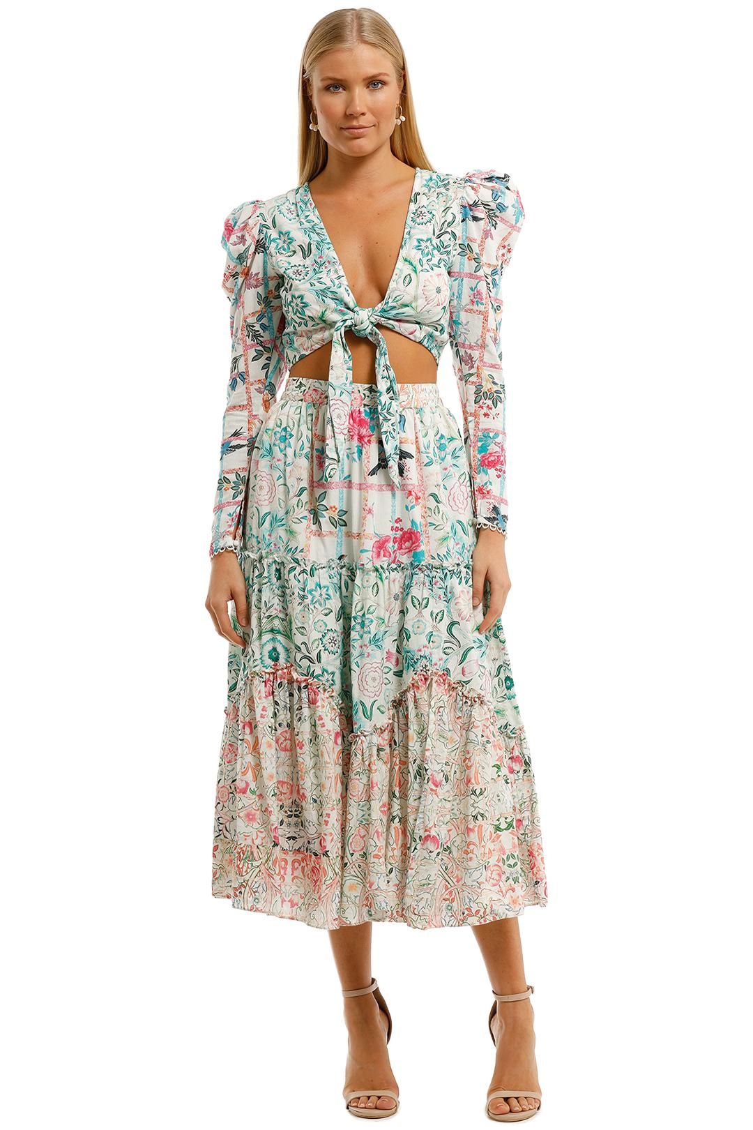 Hemant & Nandita Cosmic Crop Top and Maxi Skirt Set