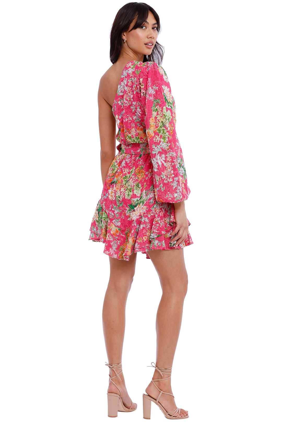 Hire Miyu Floral Mini Dress in Pink | Hemant & Nandita | GlamCorner