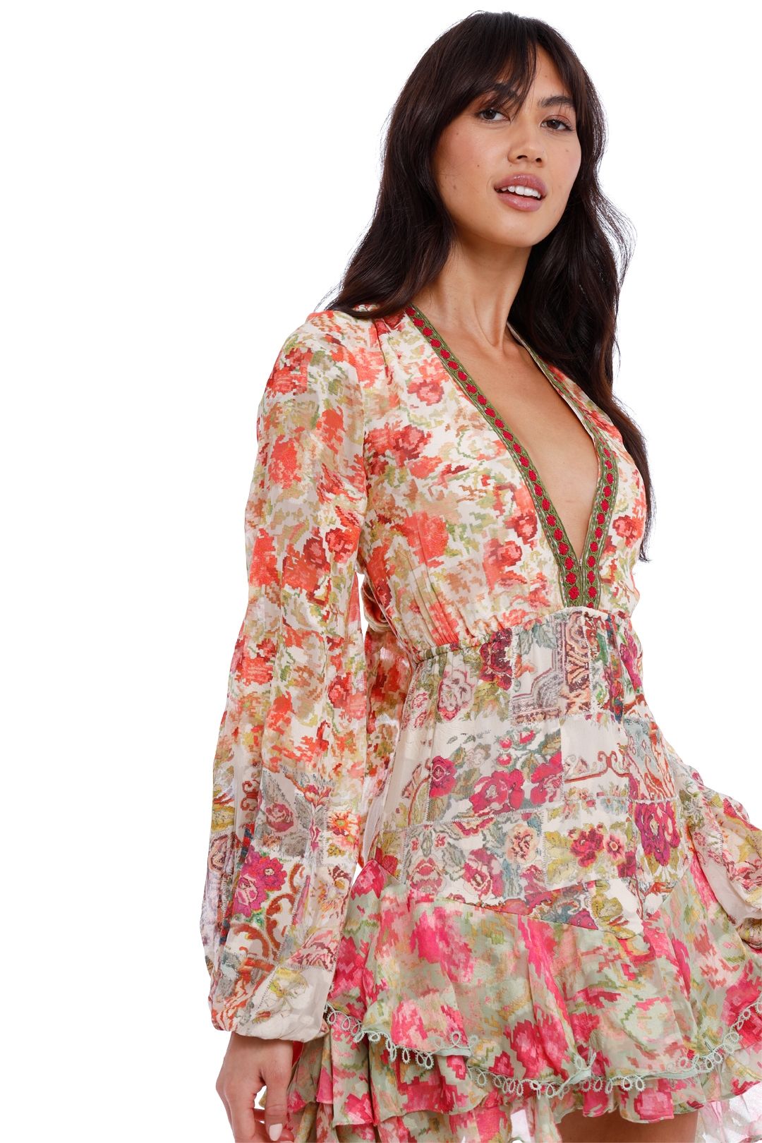 Hire Nova Mini Dress in Floral | Hemant 