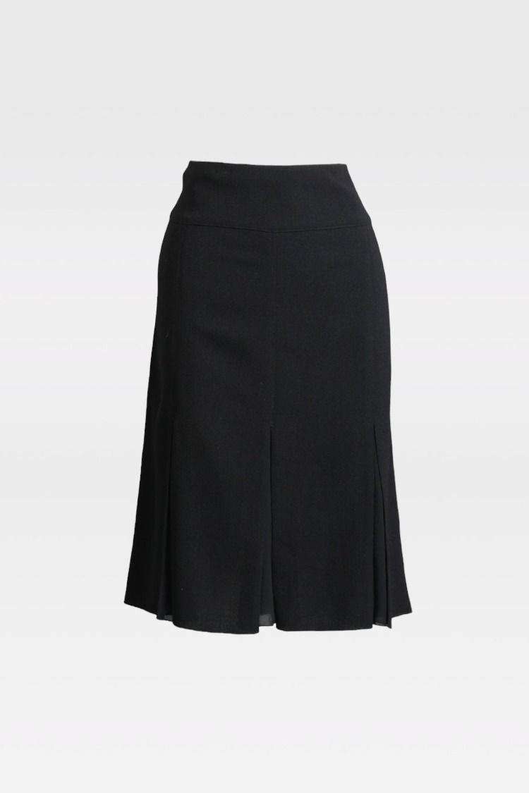 High Rise Flared Skirt in Black