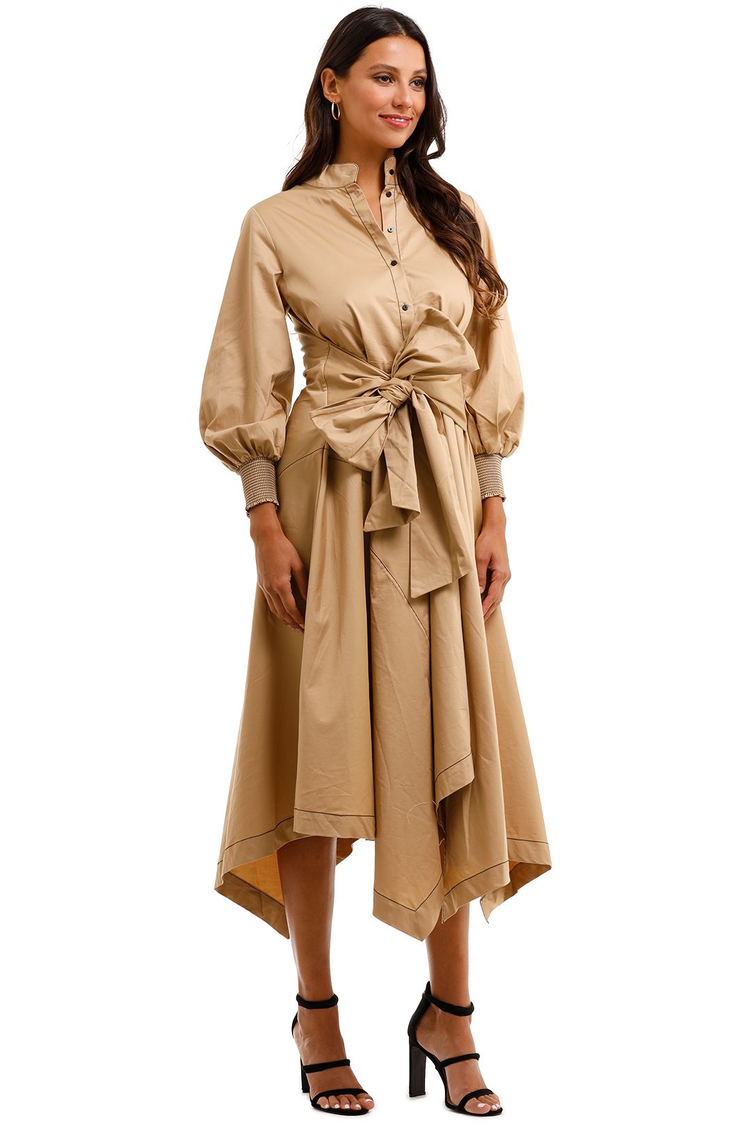 Husk Latin Dress Camel Asymmetric Skirt