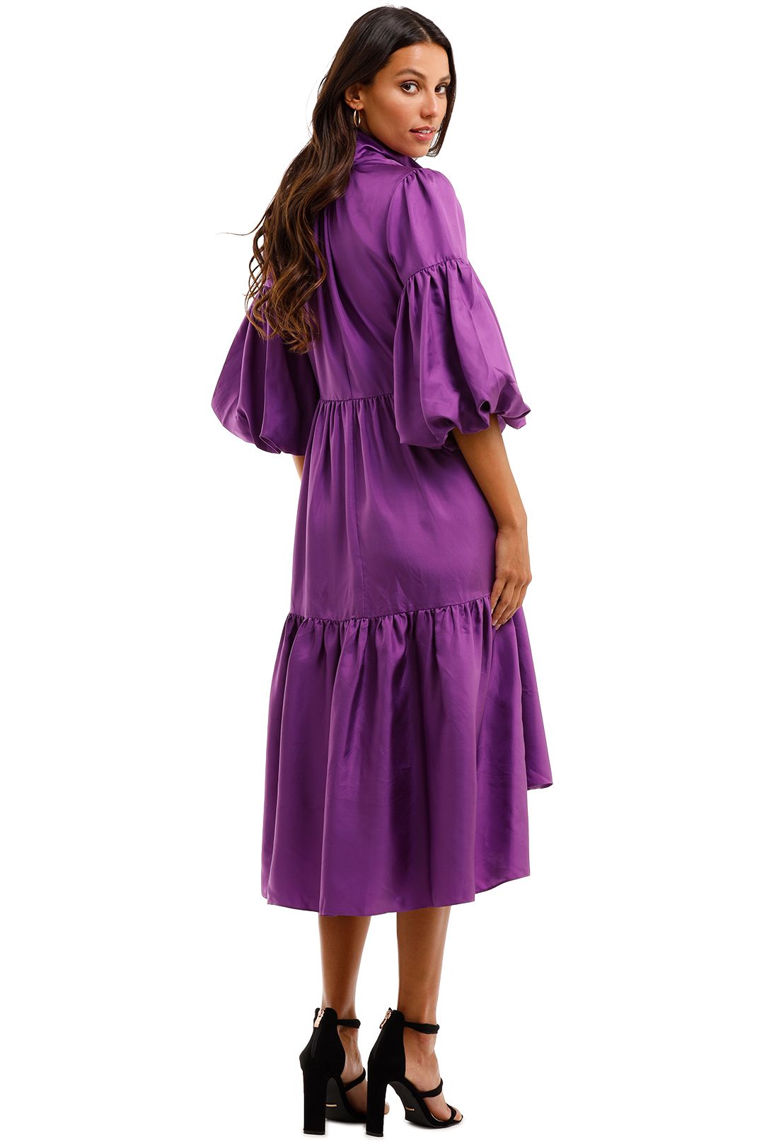 Husk Liberty Dress Violet Midi Length