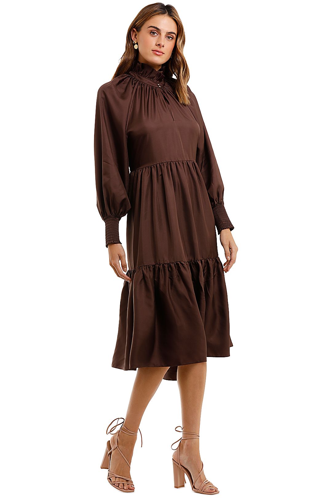 Husk Manor Dress Chocolate Brown Relaxed Fit