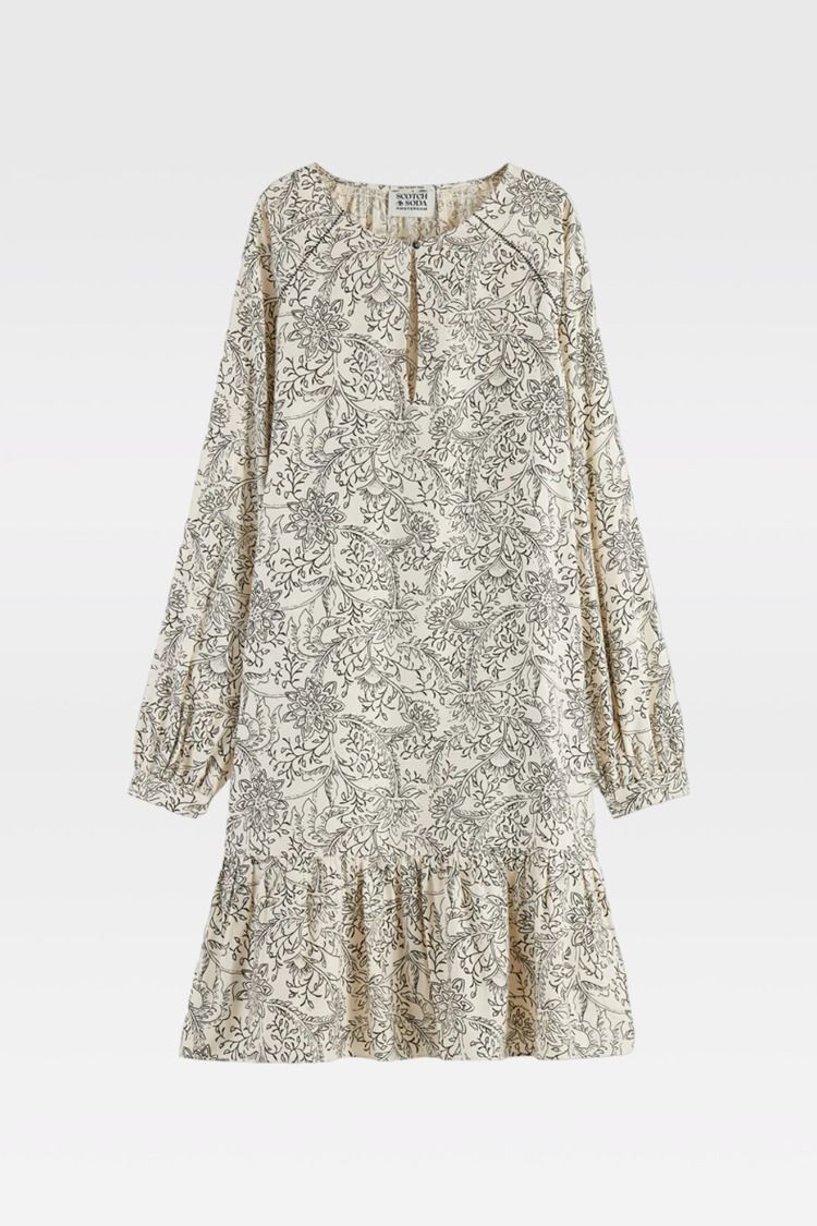 Floral Easy-fit Long Sleeve Dress