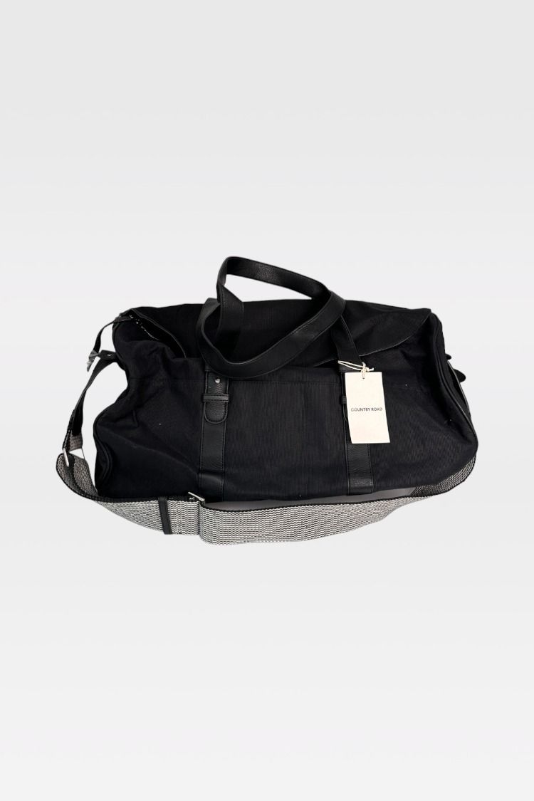 Country Road Black Canvas Overnight Bag