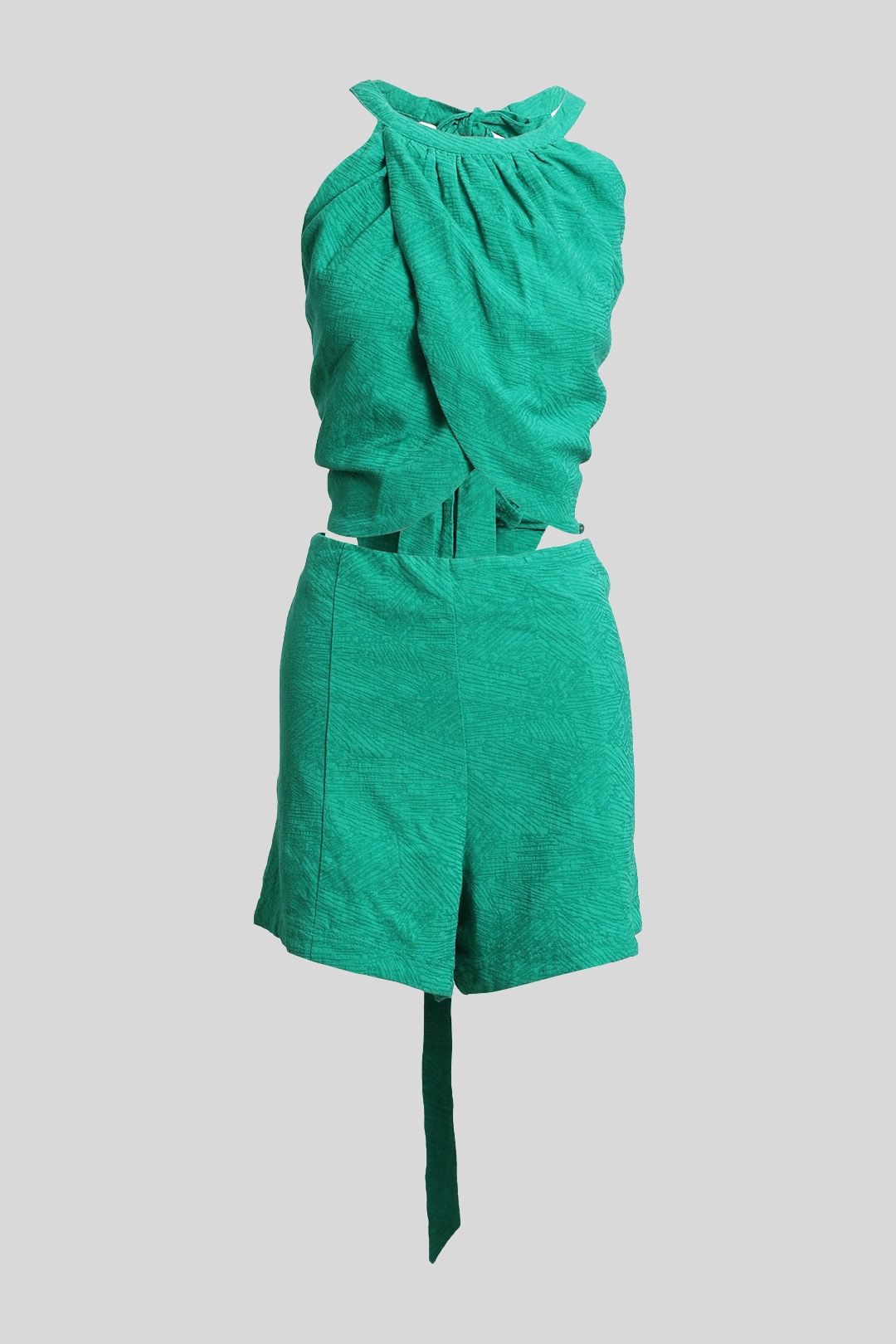 Buy Green Cruz Halter Cut Out Playsuit Issy GlamCorner