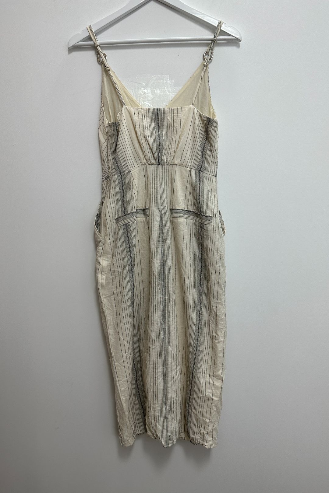 Ivory Kay Tie Front Striped Dress