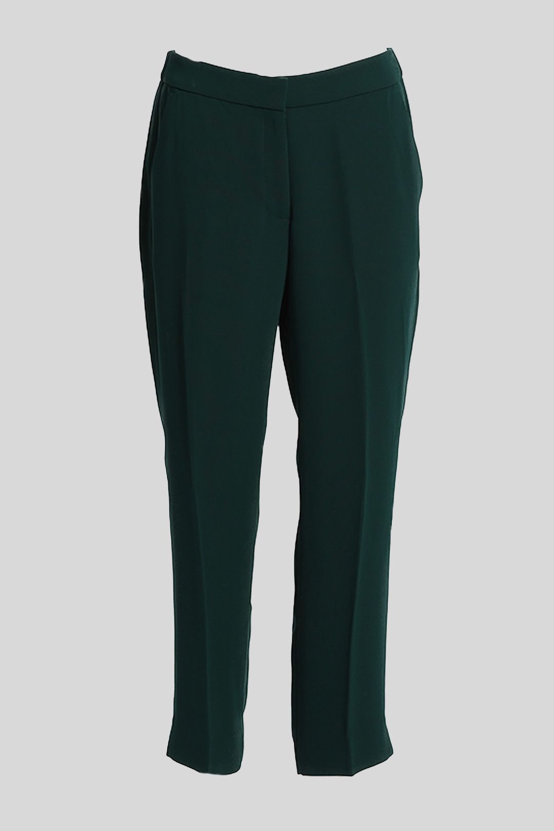 Green cropped trousers discount
