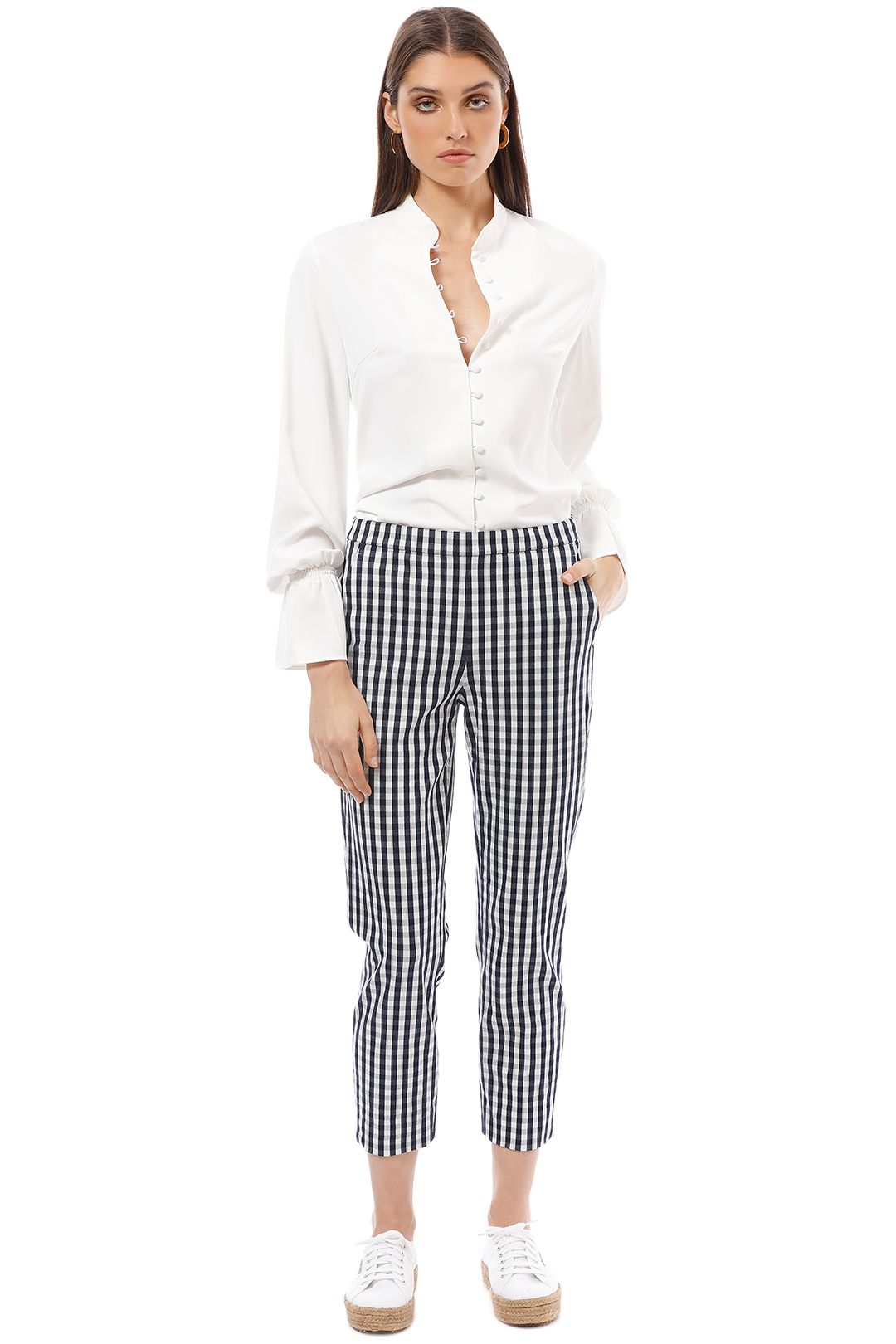 J.Crew - Martie Pants - Blue Check - Front