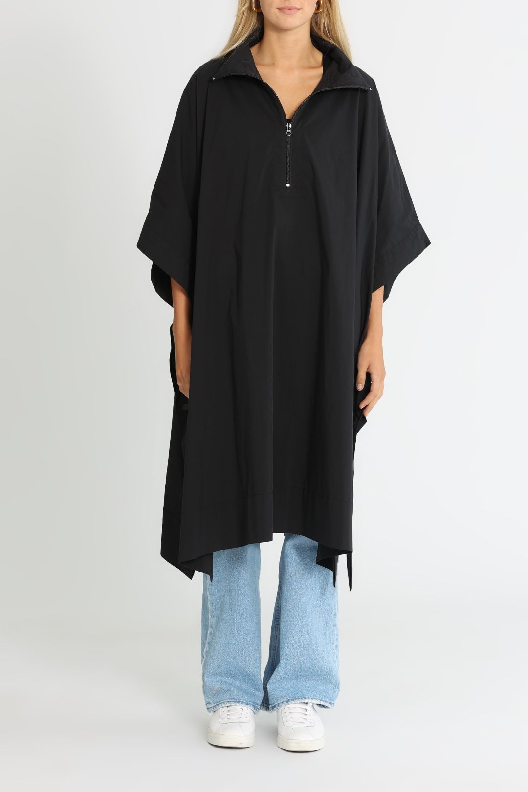 JAC + JACK Kirk Cotton Coat Black Long