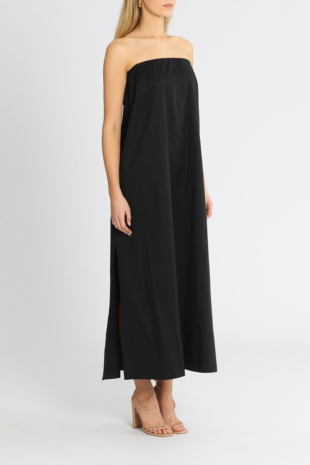 Jac + Jack Mimi Maxi Dress Black Strapless