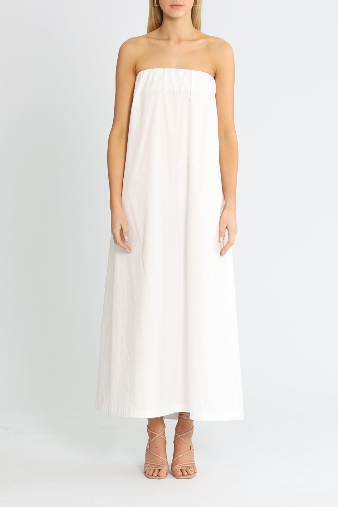 Hire Mimi Maxi Dress in White Jac + Jack GlamCorner
