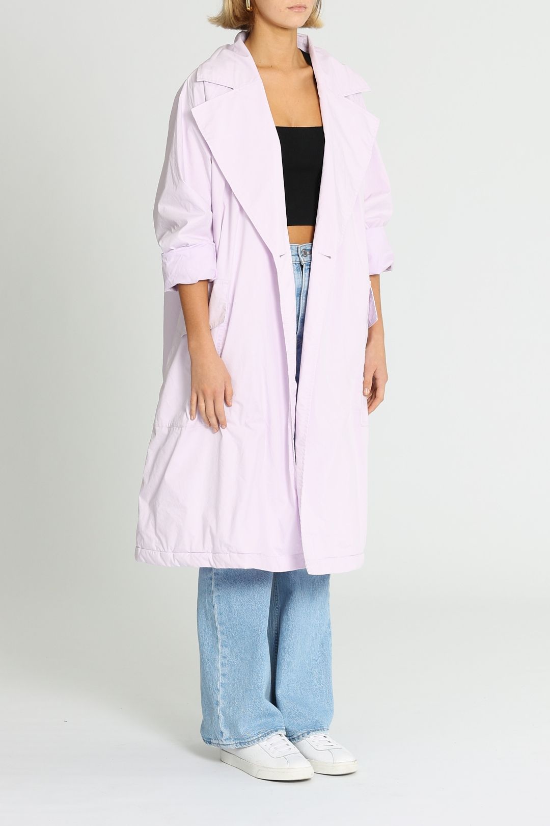 JAC + JACK Netta Trench Coat Lilac Longline