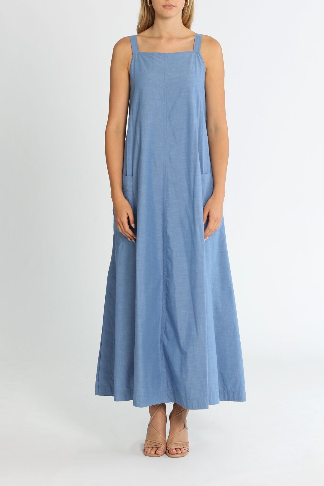 JAC + JACK Tamp Sleeveless Dress Light Chambray