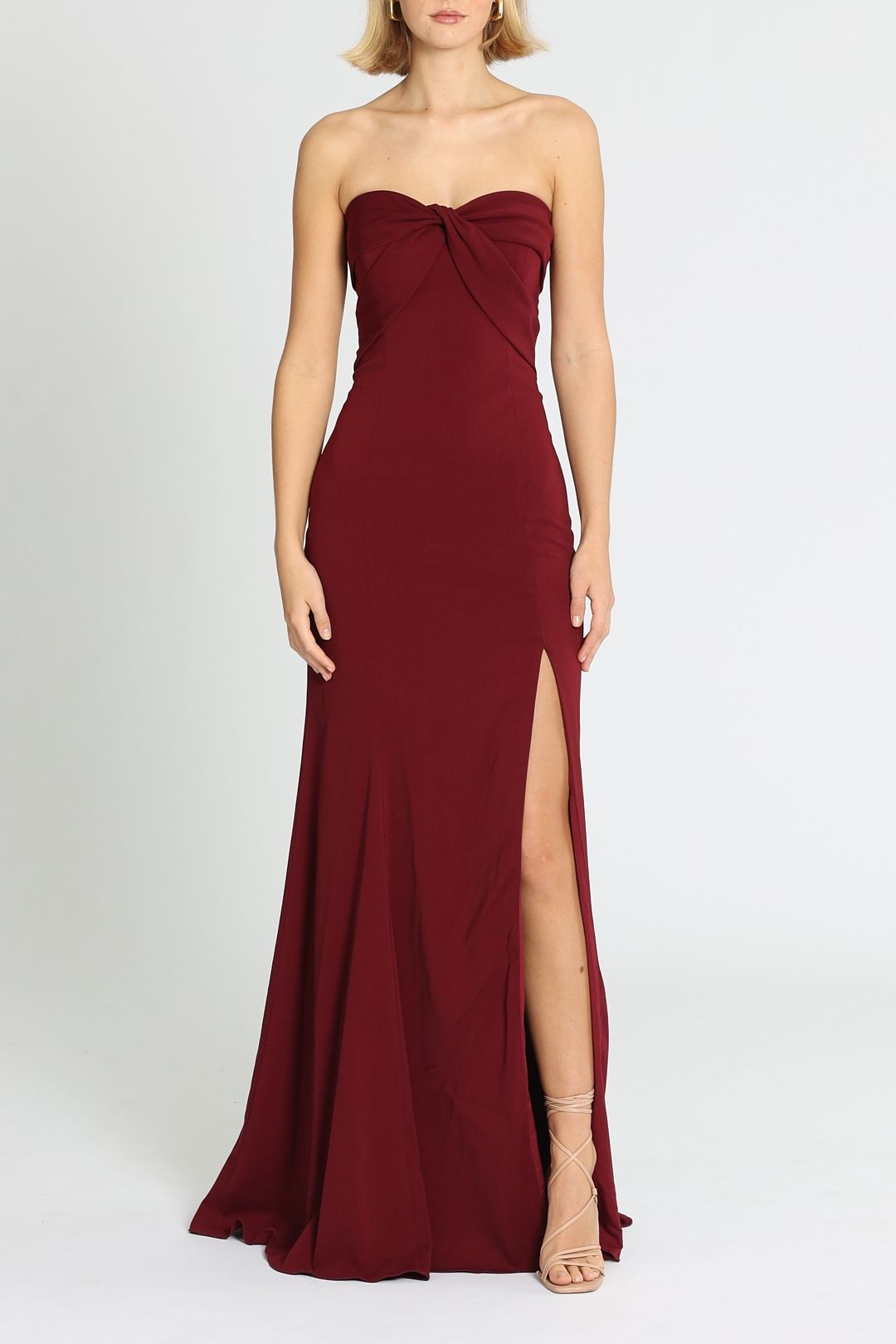 Jay Godfrey Cambridge Gown Bordeaux Strapless