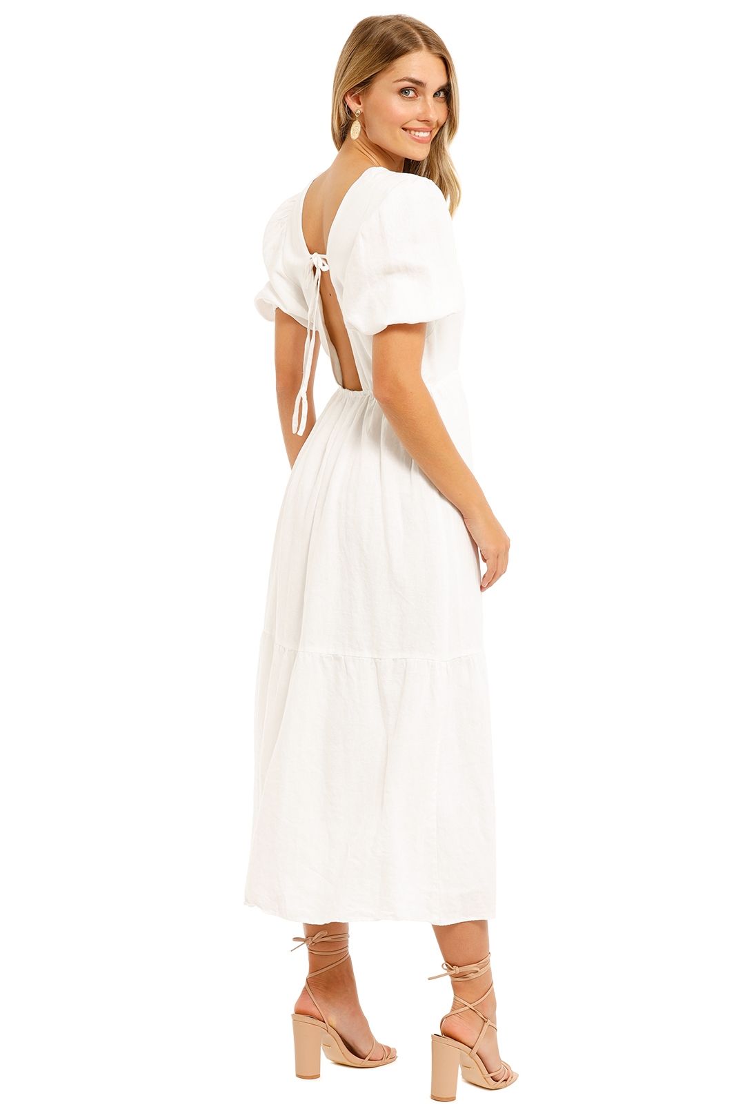 Jillian Boustred Katie Dress White Short Sleeve