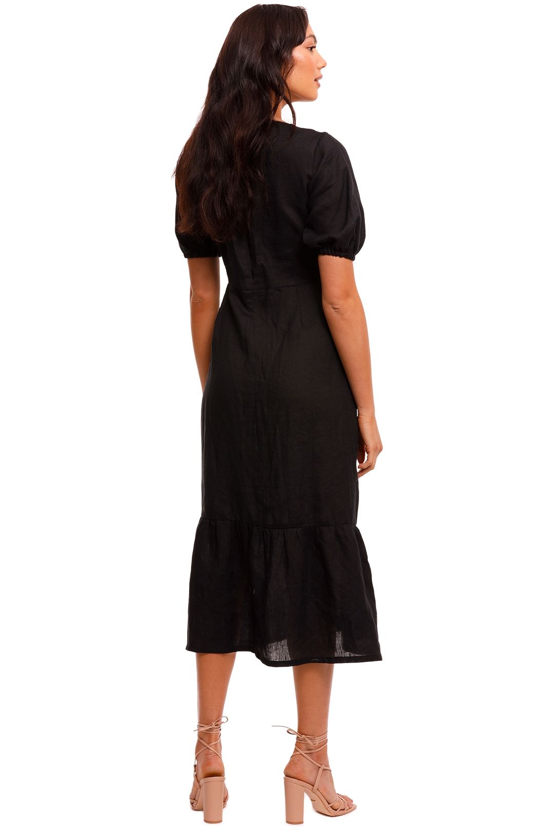 Jillian Boustred Liberty Dress Black Maxi