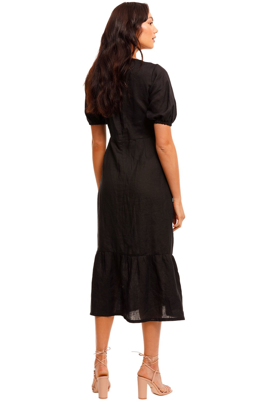 Jillian Boustred Liberty Dress Black Maxi