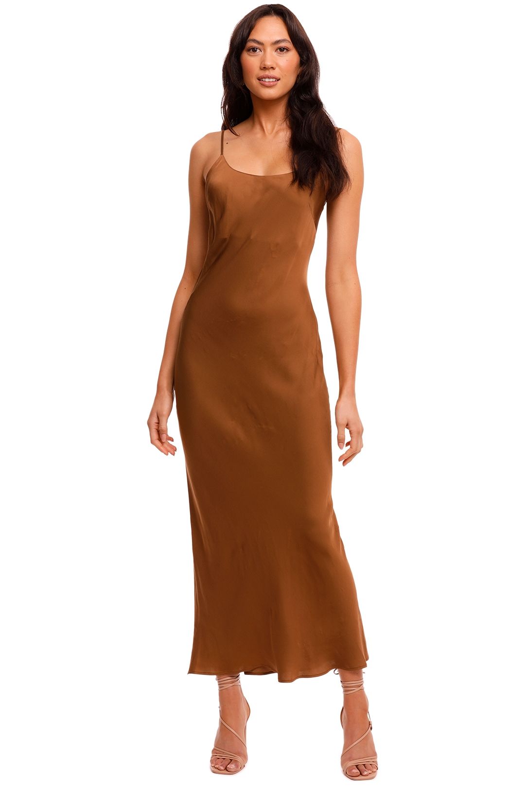 Jillian Boustred Ollie Slip Dress Coffee