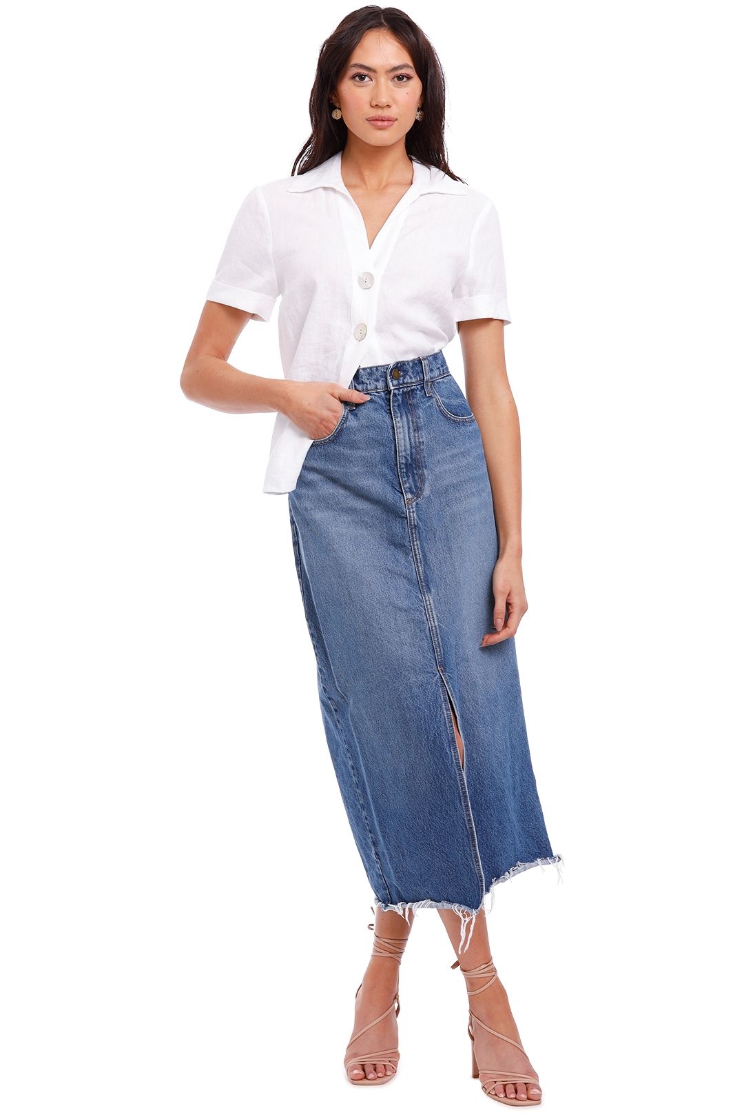 Jillian Boustred Safari Shirt White