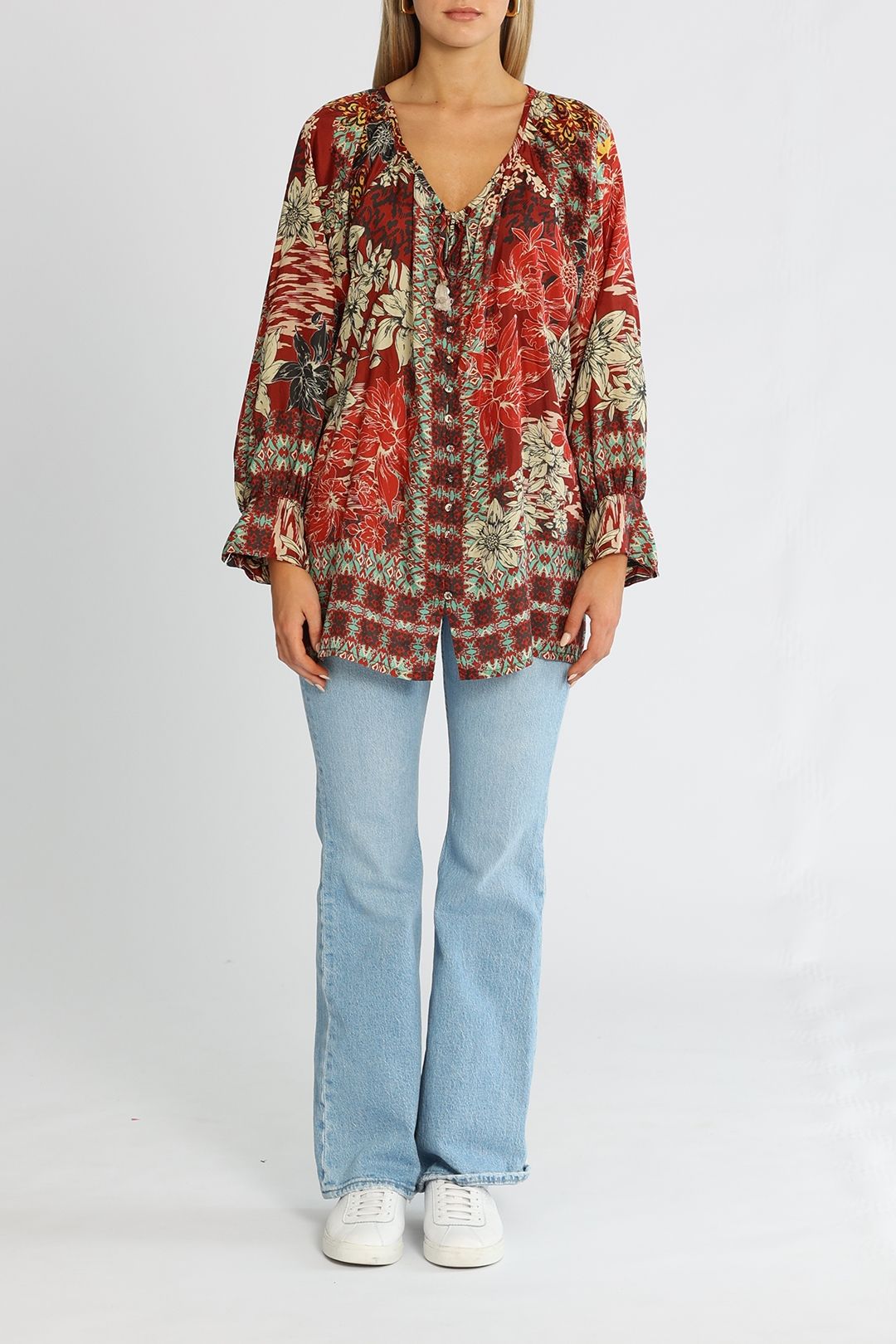 Johnny Was Ikat Blise Blouse Multi