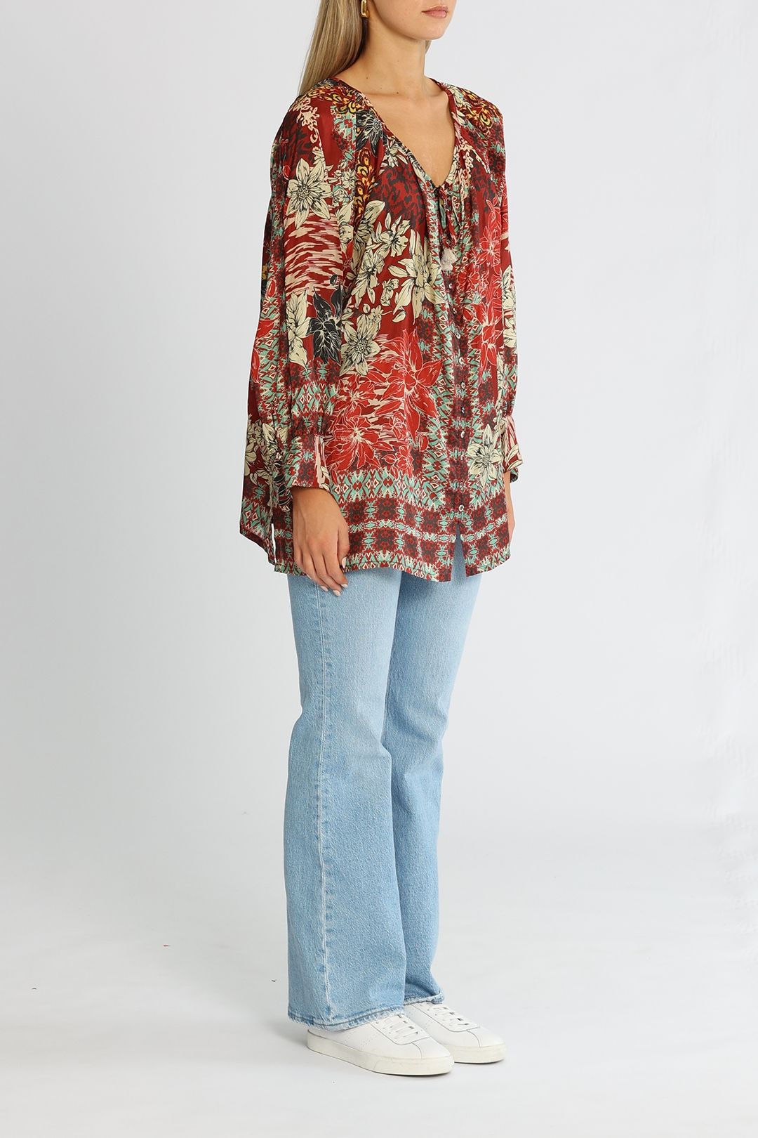 Johnny Was Ikat Blise Blouse Multi