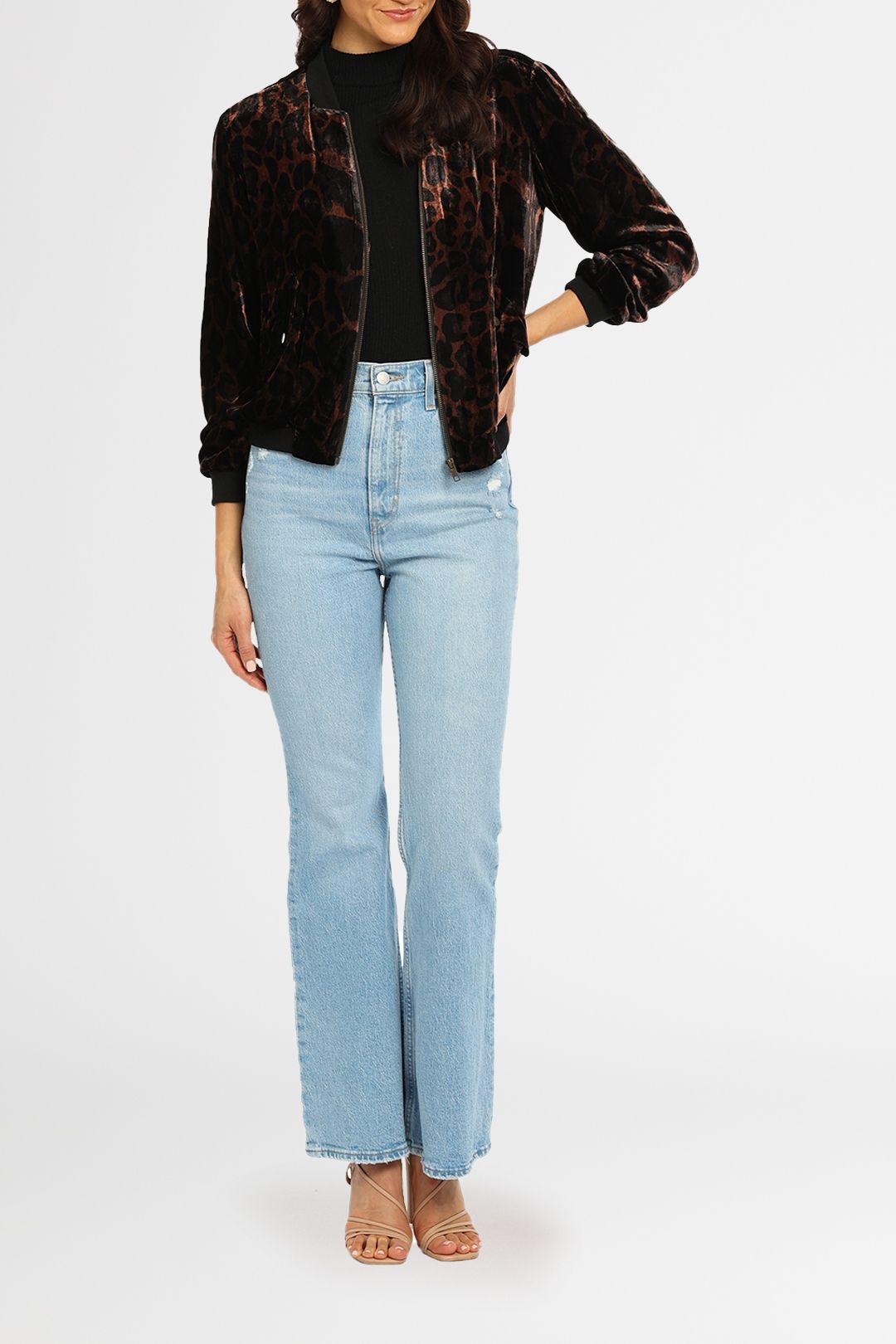 Leopard Velvet Jacket Johnny Was embroidery