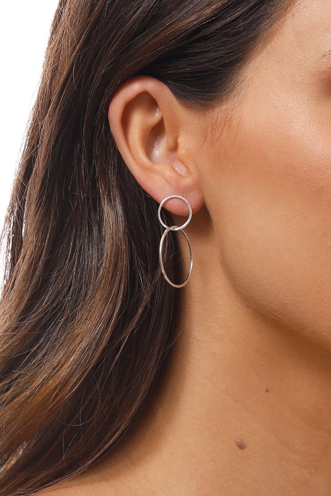 Silver side shop earrings