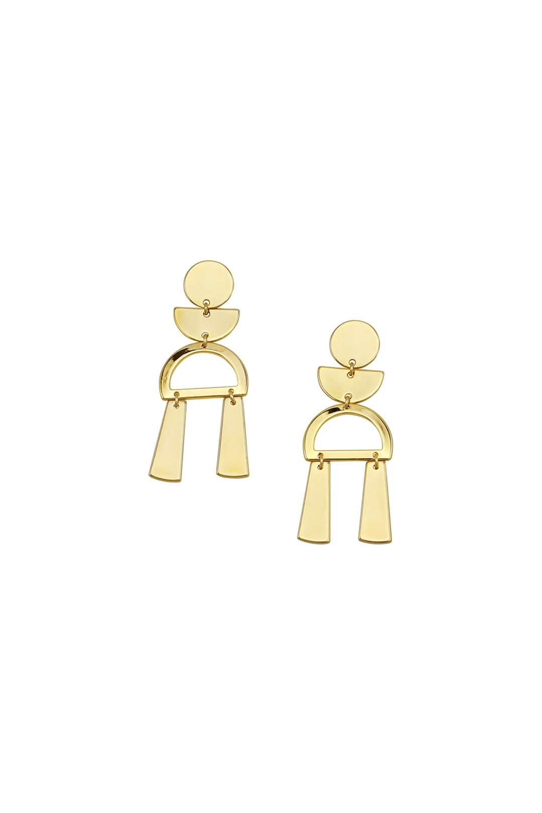 Jolie and Deen - Selma Earrings - Gold - Ghost Front