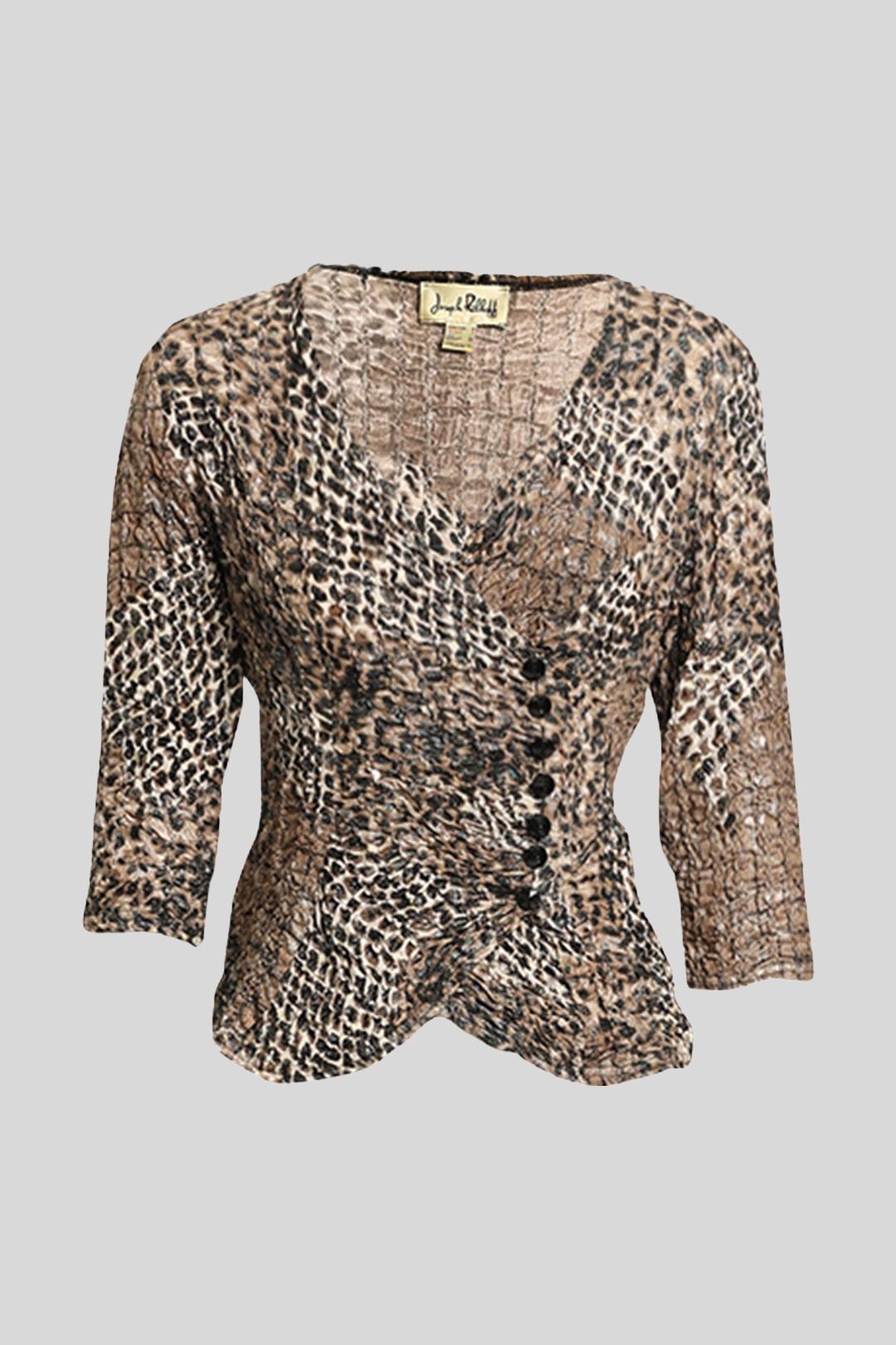 Joseph Ribkoff - Embellished Animal Print Top