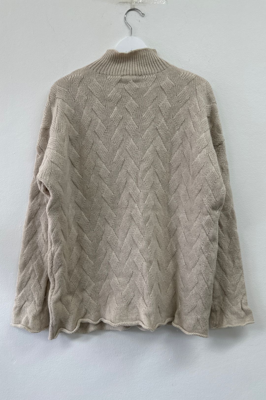 Jump - Beige Textured Stitch Pullover