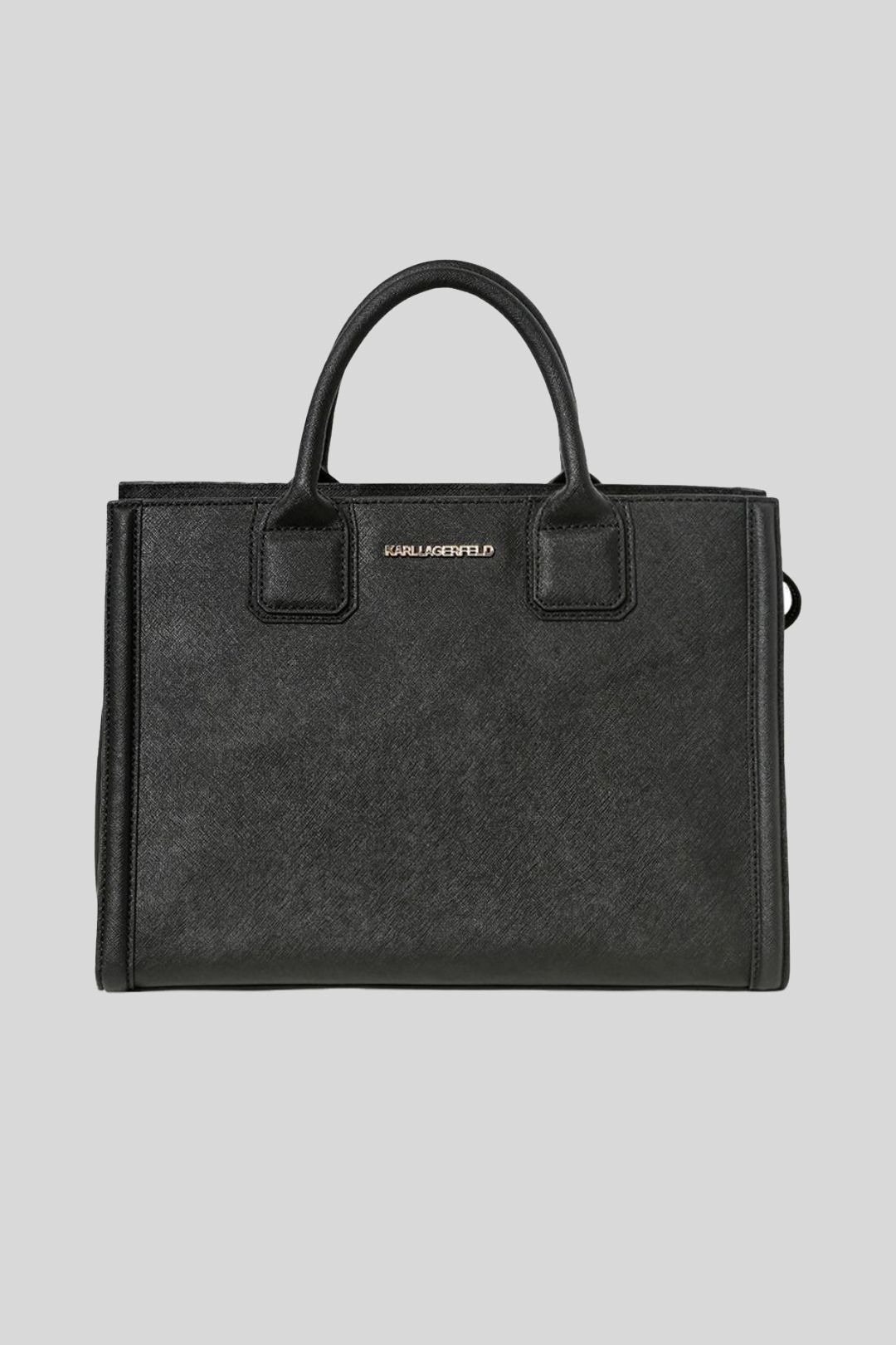 Black K/Klassic Faux Leather Tote Bag 