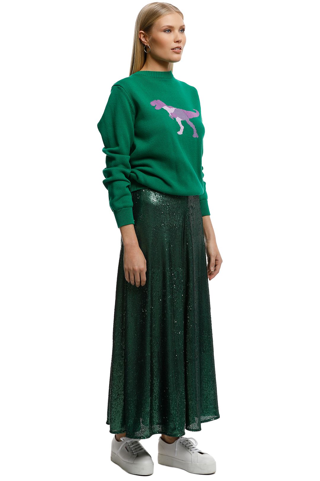 Kate-Sylvester-T-Rex-Sweater-Green-Side