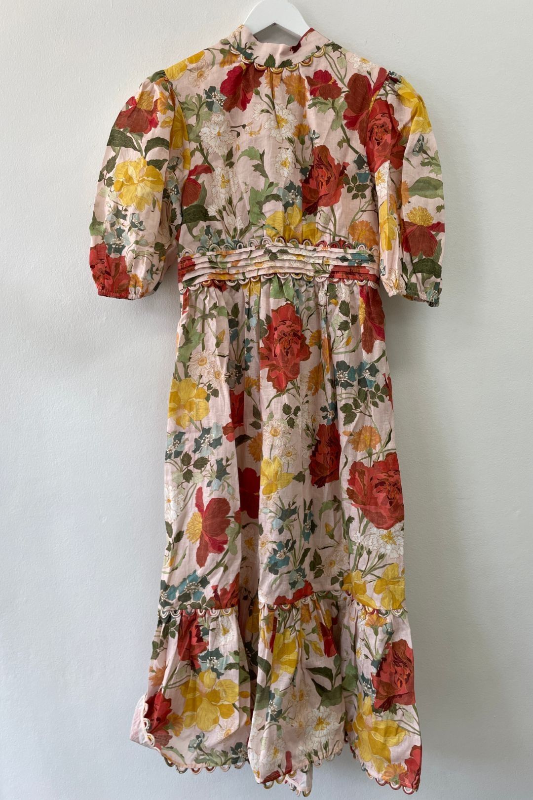 Kate Ford - Dahlia Eyelet Floral Print Midi Gown