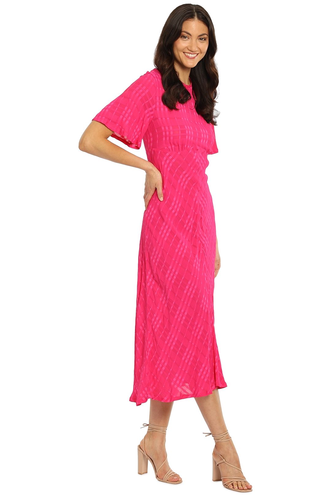 Kate Sylvester Anna Dress Pink Midi