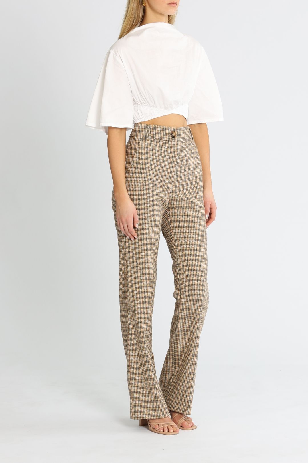 Kate Sylvester Elissa Check Trouser Brown