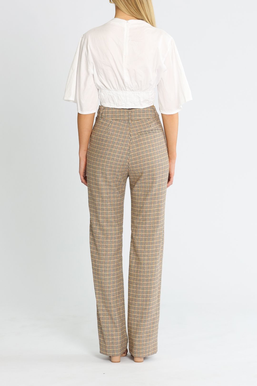 Kate Sylvester Elissa Check Trouser Plaid