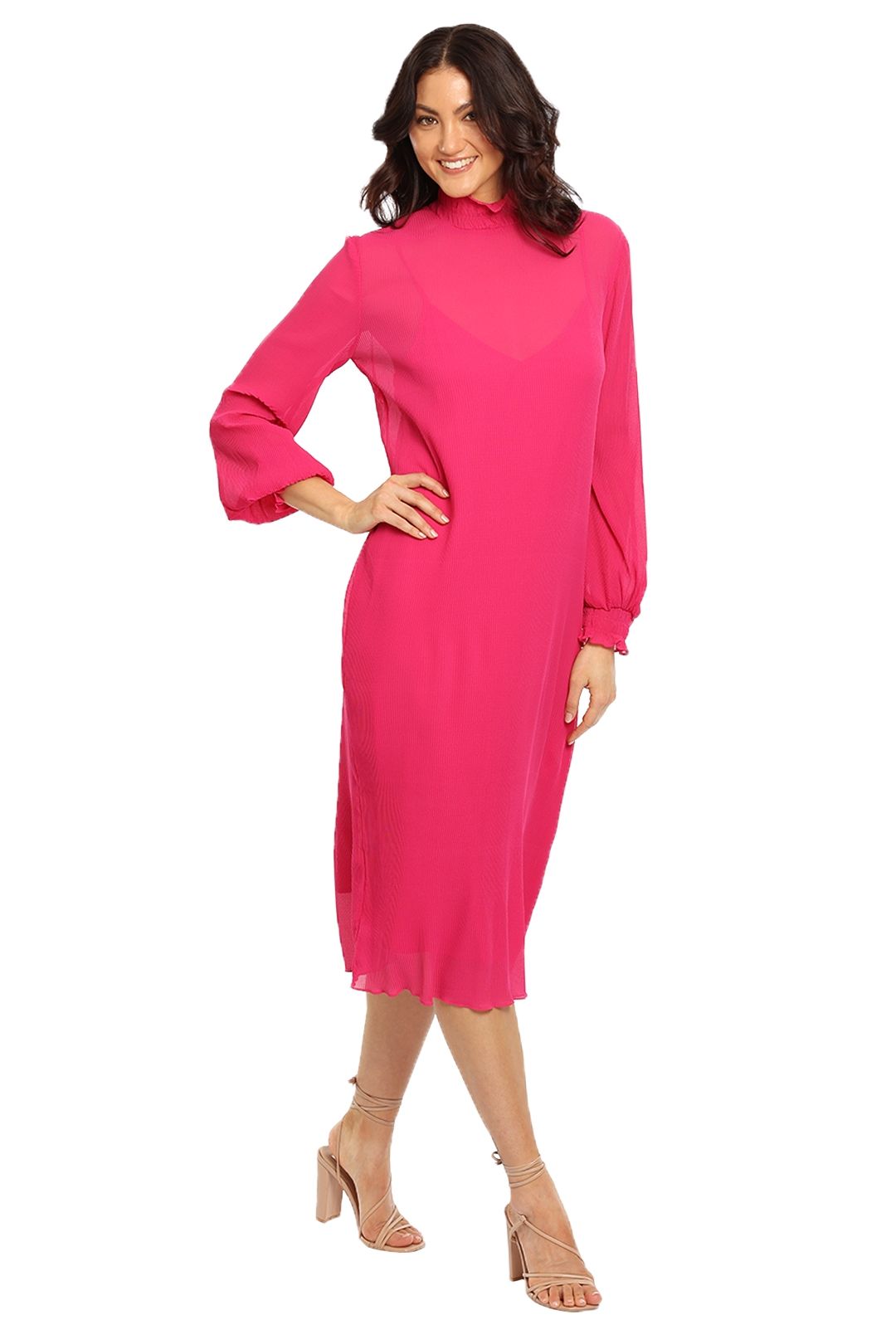 Kate Sylvester Lux Shift Dress Pink Midi
