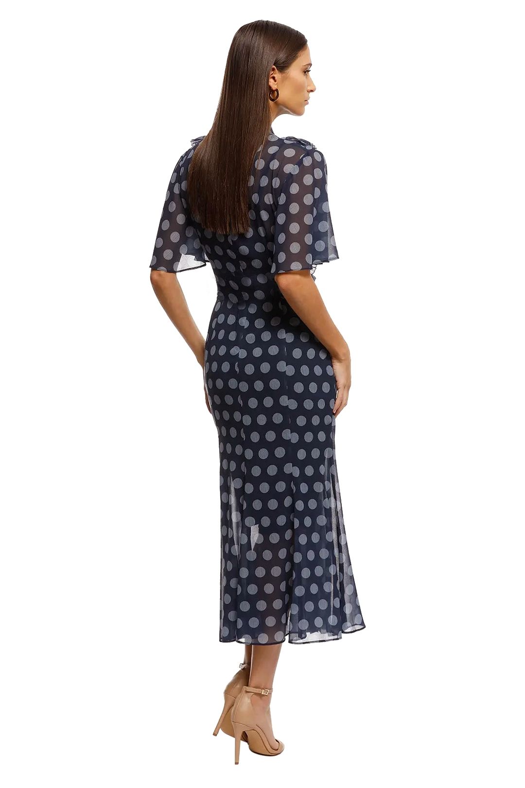 Passion Midi Dress in Midnight Polka Dot by Keepsake the Label for Rent