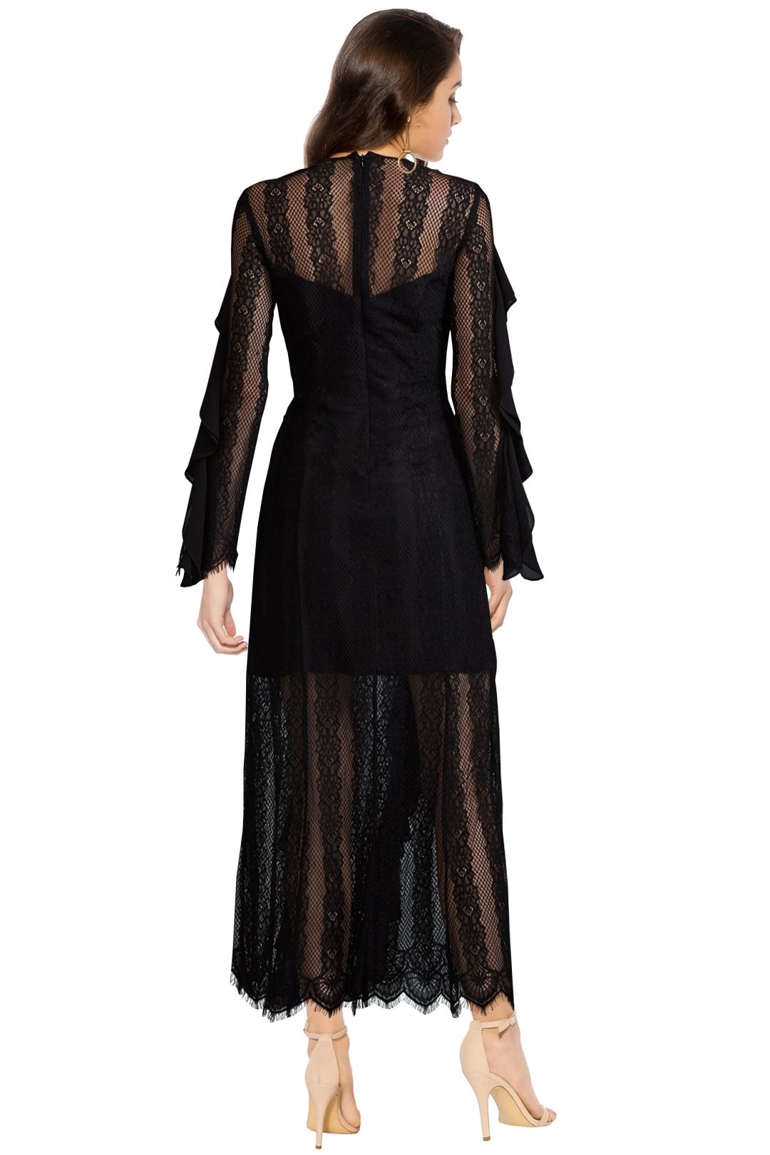 Keepsake The Label - Better Days Lace Gown - Black - Back